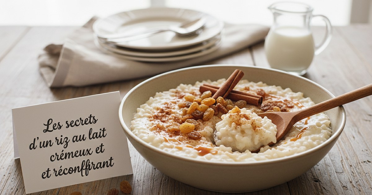 Les secrets d’un riz au lait crémeux et réconfortant